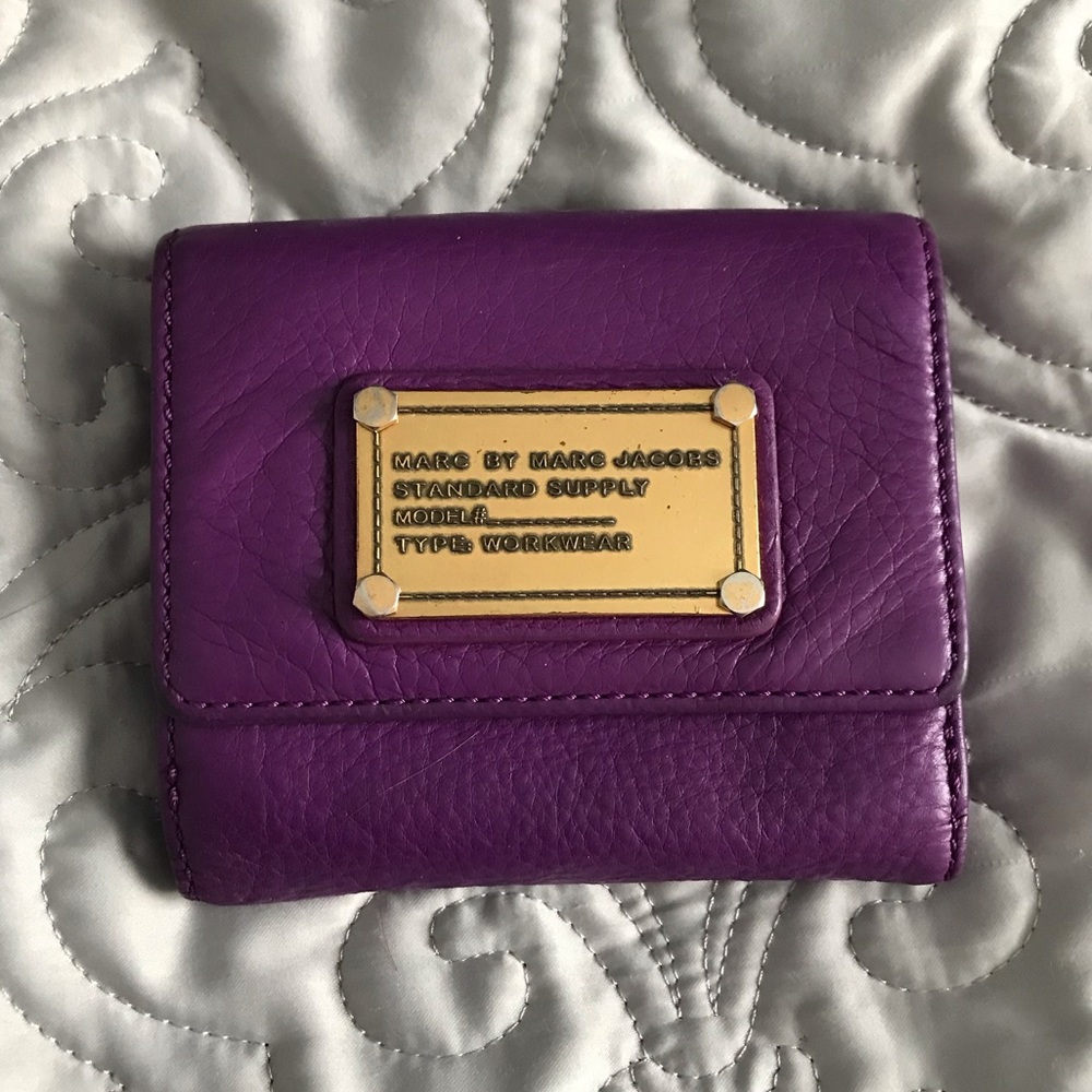 Marc by Marc Jacobs Violet Leather trifold Wallet